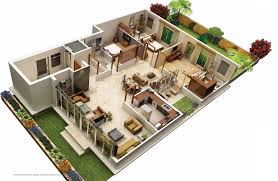 3d Interior floor plan 4