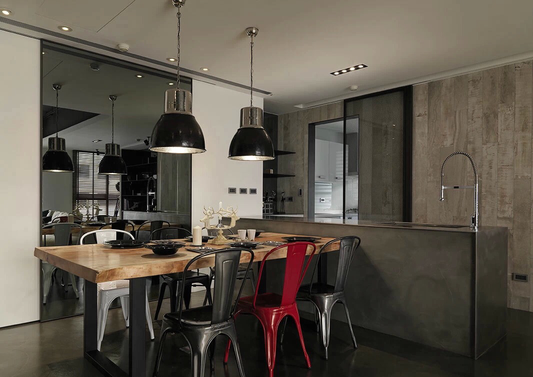 industrial asian kitchen