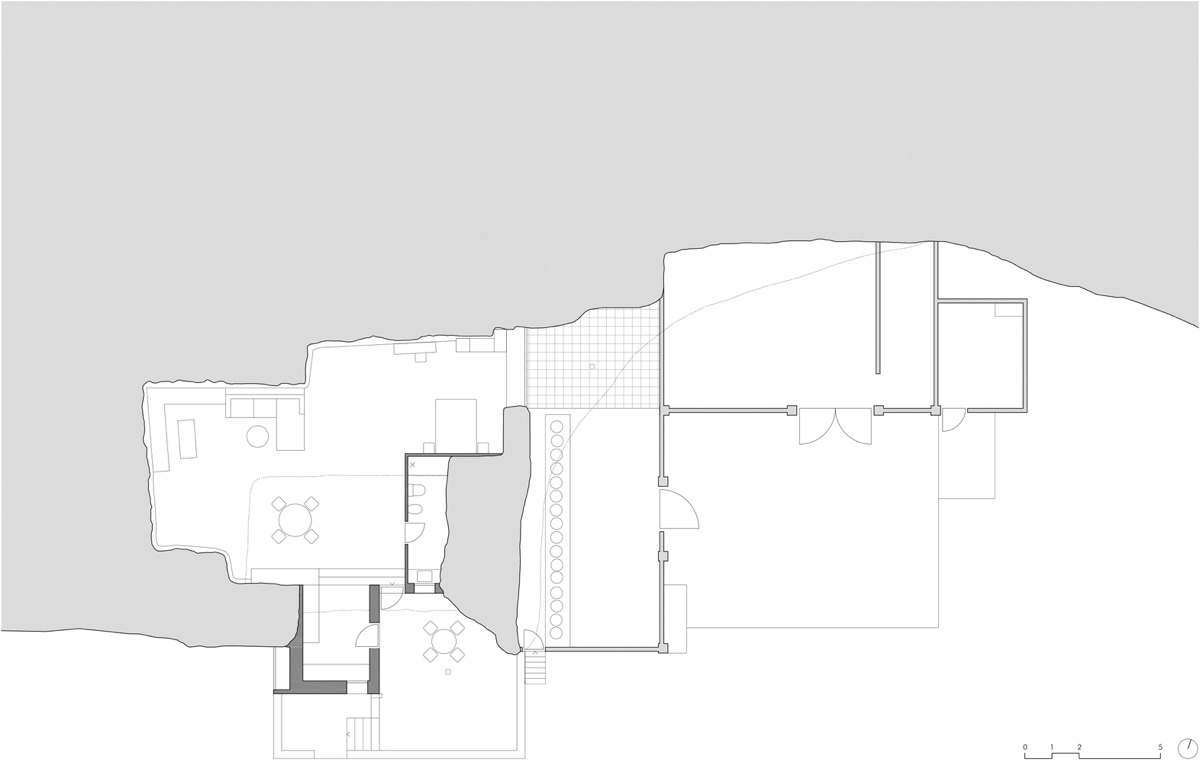 spanish cave house birds eye floor plan