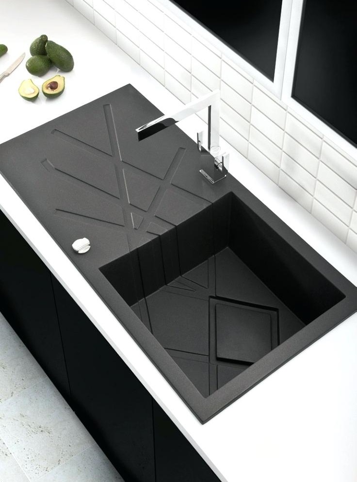 1 Under Bench Kitchen Sinks 블랙 벤치 싱크