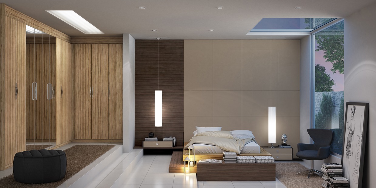 low platform bed with steps