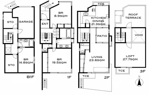 Nishiazabu 3 Chome House Floorplan