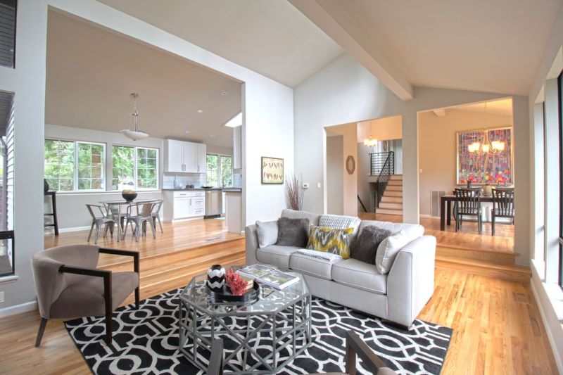 wonderful design step up style quotient interiors sunken living rooms woden floor black motif capret white sofa gray and motif cushions coffee table armchair
