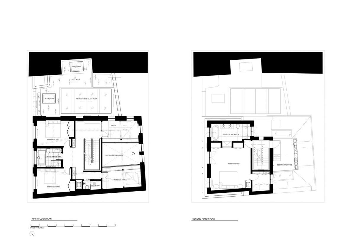 First and second floor plan