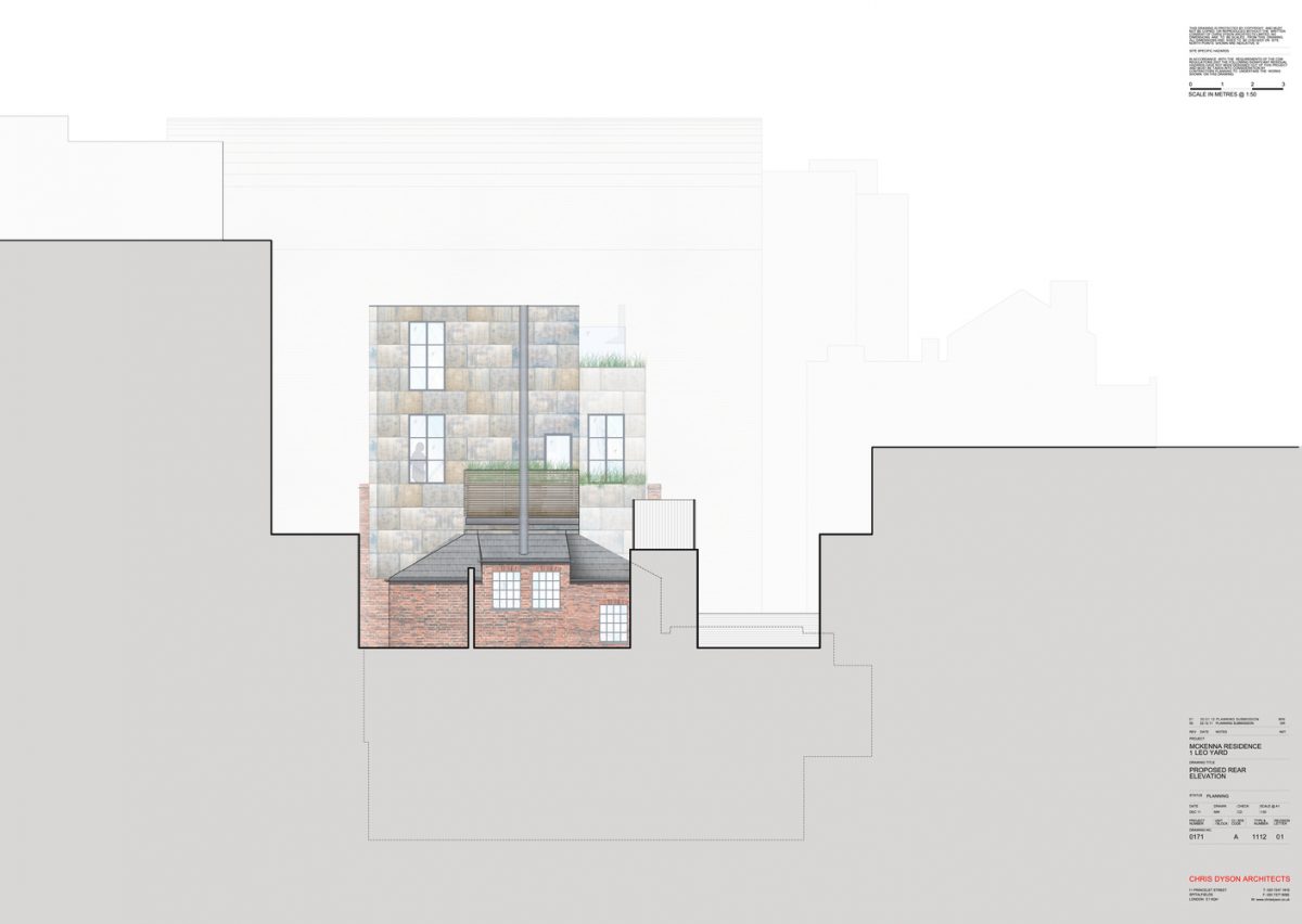 proposed rear elevation REV01