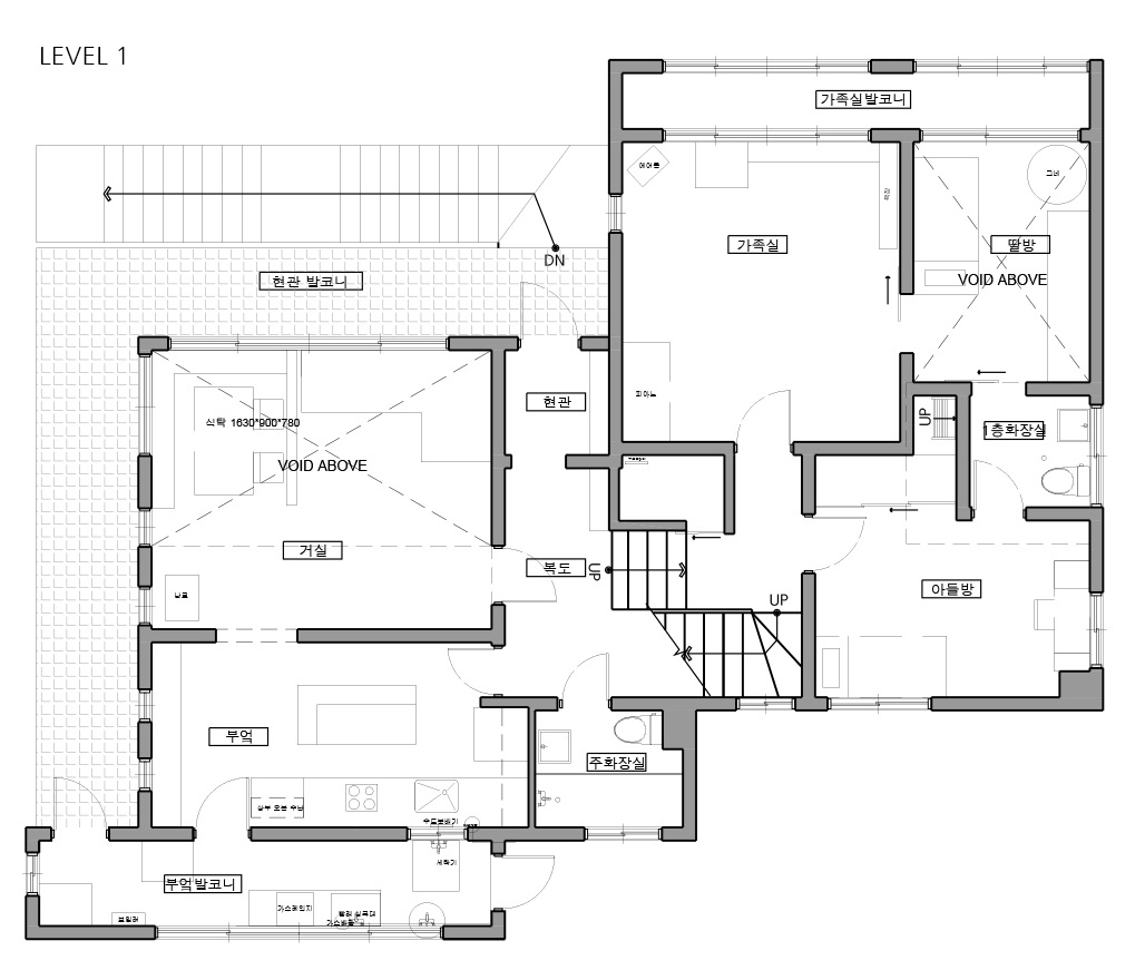 평창동주택리모델링 Plan LEVEL 1