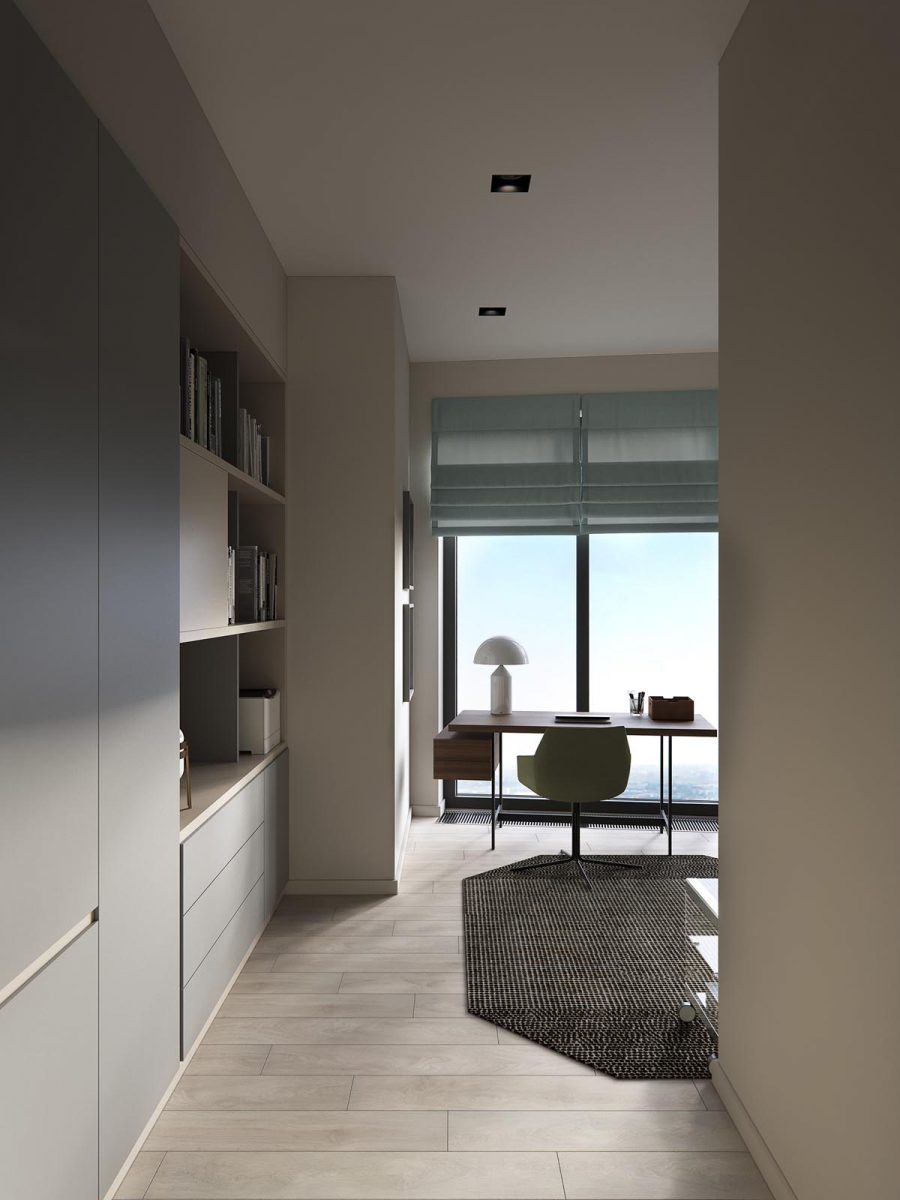 neutral color palette 홈 오피스 디자인