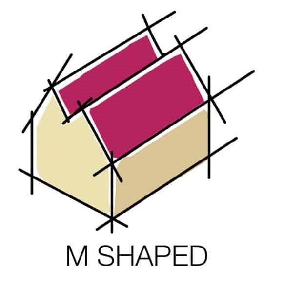 15 M shaped roof 엠지붕