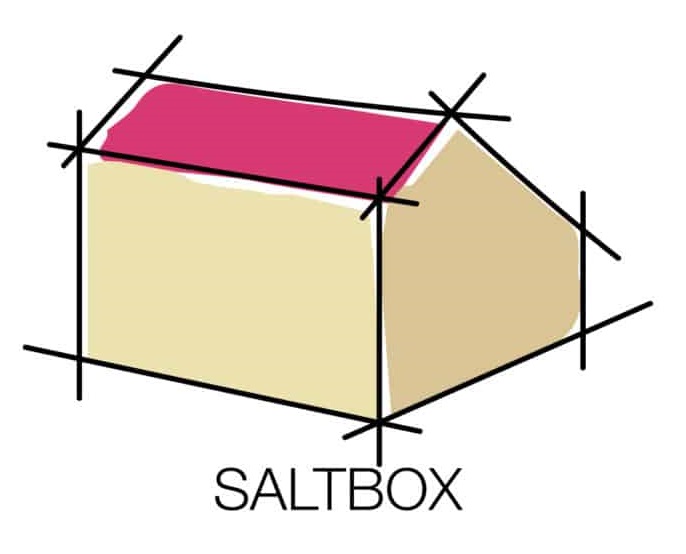 16 saltbox roof 솔트 박스 지붕