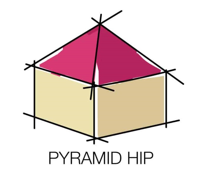19 pyramic hip roof 피라미드 힙 지붕