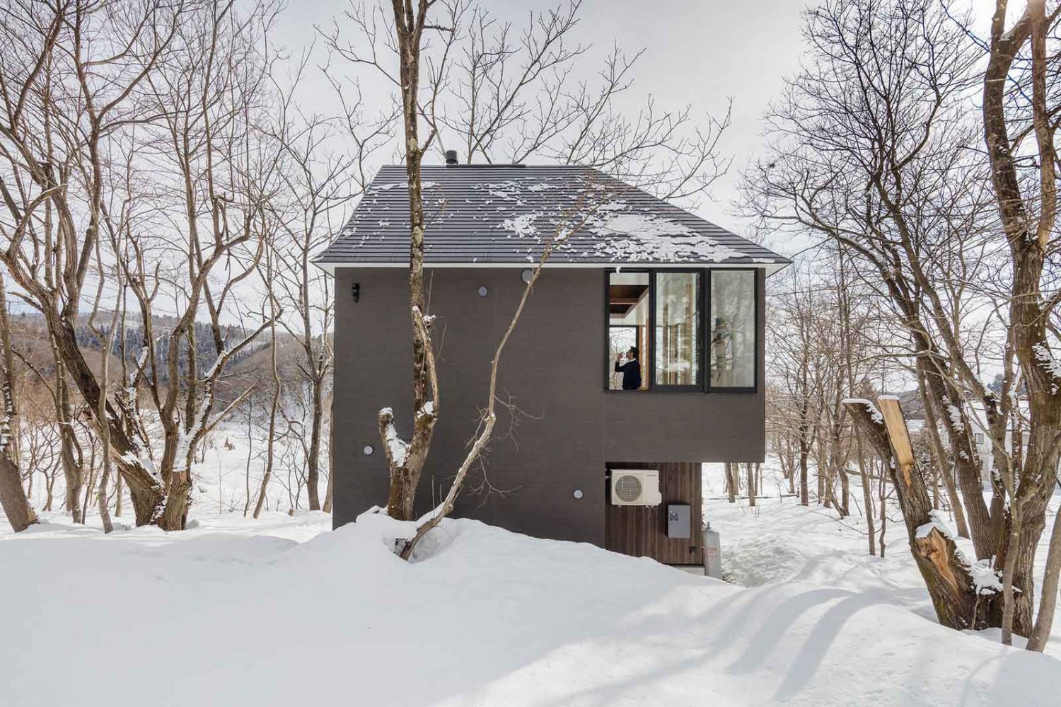 일본 스플릿 플로어 오픈 스페이스 개조 주택 lake house 6