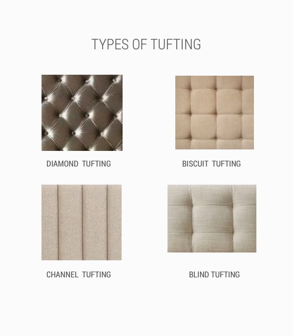 four types of tufted upholstery diamond biscuit channel blind 600x688 1
