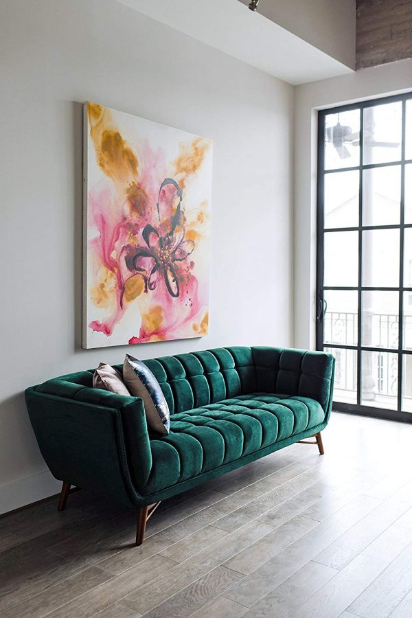 터프티드 소파 tufted sofa green tufted sofa emerald velvet with wood legs 600x900 1