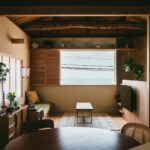 House in Akashi 거실 창 너머로 보이는 아카시 바다