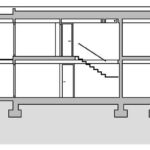 House That Opens Up to the Sun 단면도