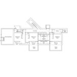 Frame House 아래층 평면도