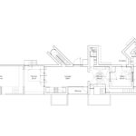 Frame House 위층 평면도