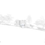 Frame House 횡단면도