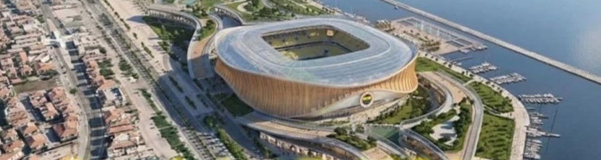 Maltepe 해안에 제안된 Fenerbah&ccedil;e 7만 5천 석 신축 경기장 조감 이미지