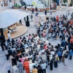 위에서 내려다본 Shell Book Pavilion 독서회 행사